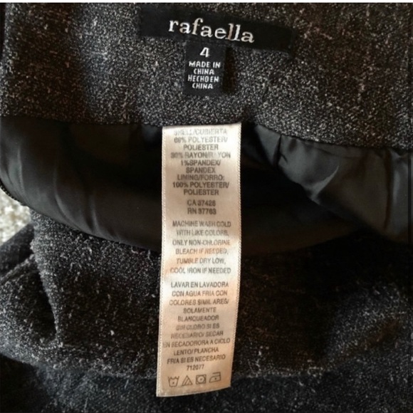 Rafaella Gray White Fleck Texture Skirt Size 4 - Picture 3 of 6